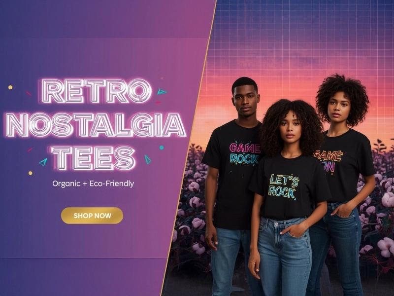 Retro & Y2K Organic Graphic Tees | Eco-Certified
