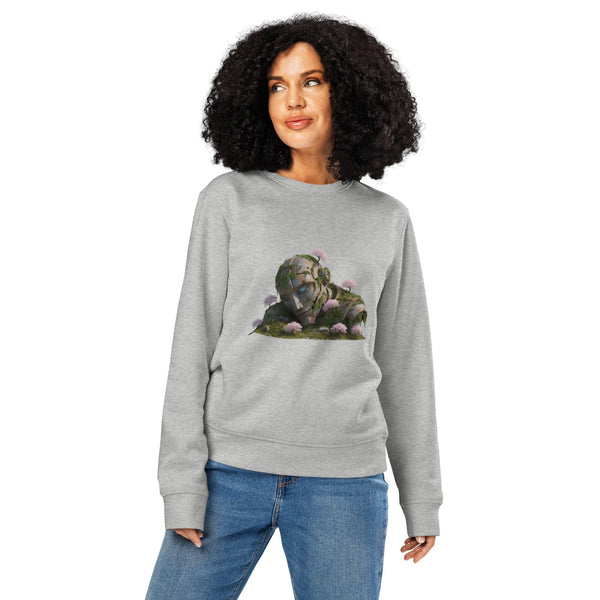Solarpunk Mech Organic Sweatshirt | Heavyweight GOTS Cotton - Sustainable Organic Design | Detailed Alternative View
