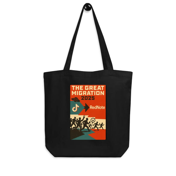 Great Migration 2025 Exodus Tote | 100% Organic Cotton - Sustainable Organic Design | Detailed Alternative View