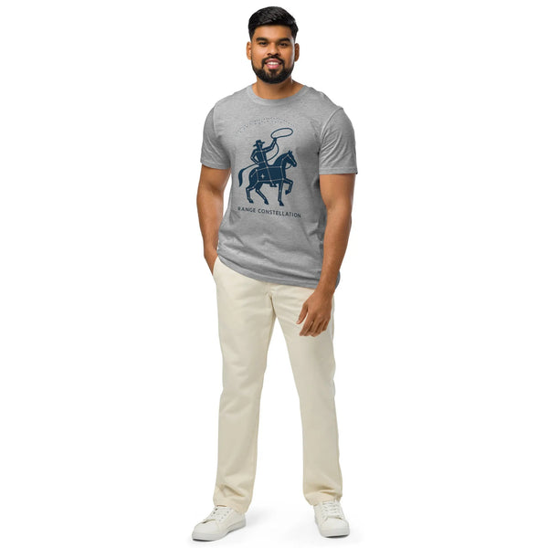 Range Constellation Organic T-Shirt | Cowboy Renaissance Star Map - Sustainable Organic Design | Detailed Alternative View