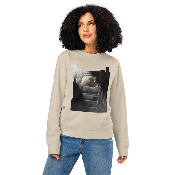 Rustic Bull Gate Organic Sweatshirt | Cowboy Renaissance - Sustainable Organic Design | Primary Mockup Front View