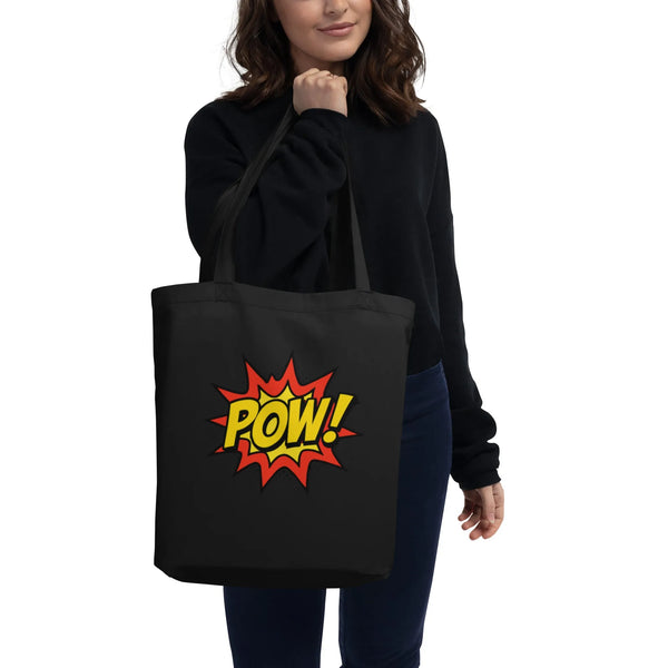 POW! Architected Pop Art Tote | Sustainable Organic Cotton - Sustainable Organic Design | Primary Flat-lay Front View