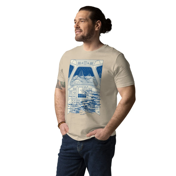 Lunar Glitch Tee | Sustainable Graphic Tee in Organic Cotton - Sustainable Organic Design | Primary Mockup Front View