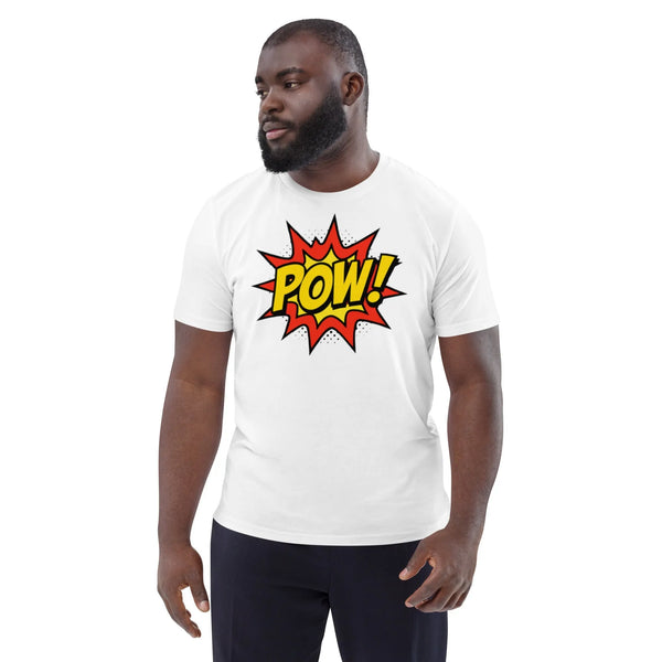 Design Delight Studio POW! Tee | Sustainable Pop Art Graphic Shirt - Sustainable Organic Design | Detailed Alternative View