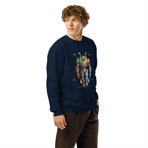 Elemental Mech Organic Sweatshirt | Sustainable Gamer Streetwear - Sustainable Organic Design | Detailed Alternative View