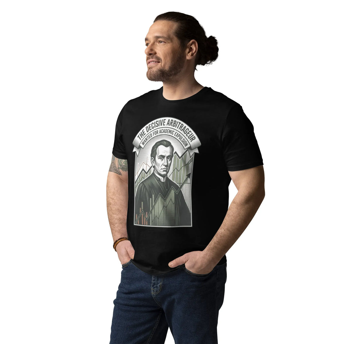 The Arbitrageur Tee | Sustainable Organic Cotton for Gamers & Strategists - Sustainable Organic Design | Primary Mockup Front View