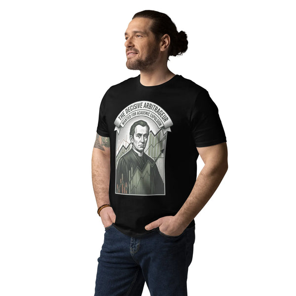 The Arbitrageur Tee | Sustainable Organic Cotton for Gamers & Strategists - Sustainable Organic Design | Primary Mockup Front View
