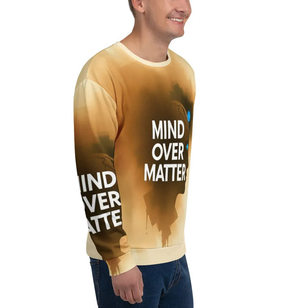 Mind Over Matter Sustainable Sweatshirt - Verified Recycled Streetwear - Sustainable Organic Design | Detailed Alternative View