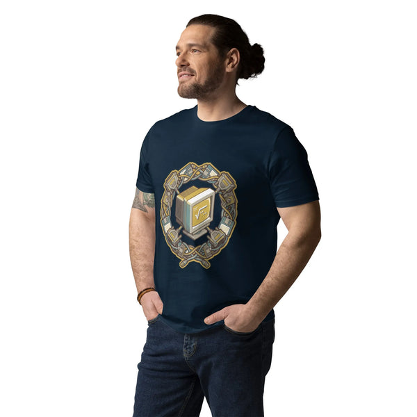 Retro Tech Pixel Art Tee | Sustainably Crafted Organic Cotton - Sustainable Organic Design | Detailed Alternative View