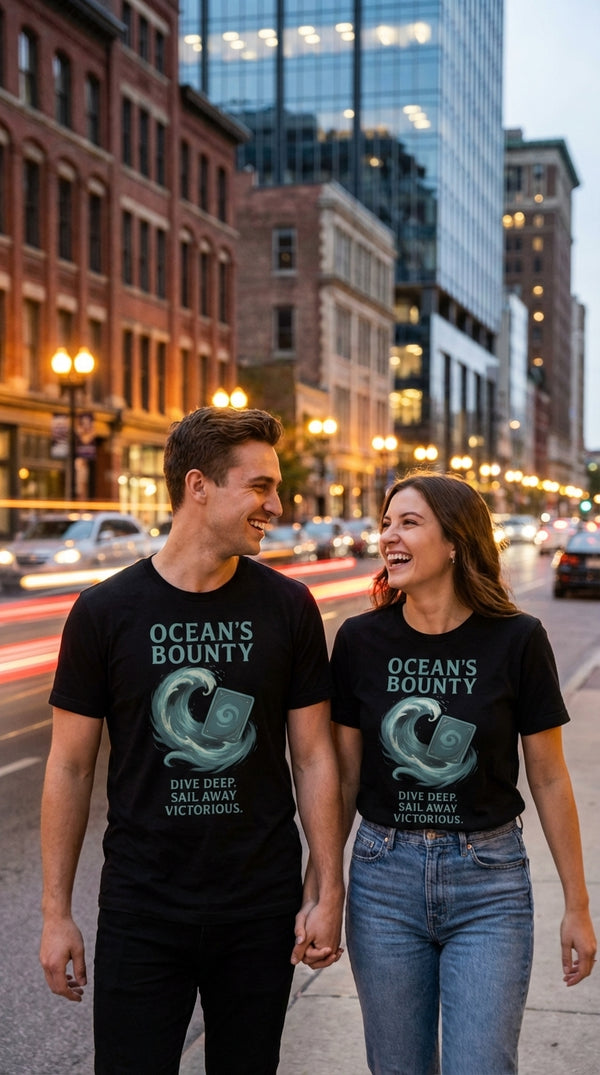 Oceans Bounty Commander Tee - Couple / Duo in Urban Street - Mana Color Aesthetic
