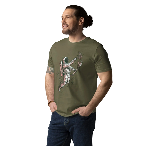 Astronaut Schematic Tee | Sustainably Designed Organic Cotton - Sustainable Organic Design | Detailed Alternative View