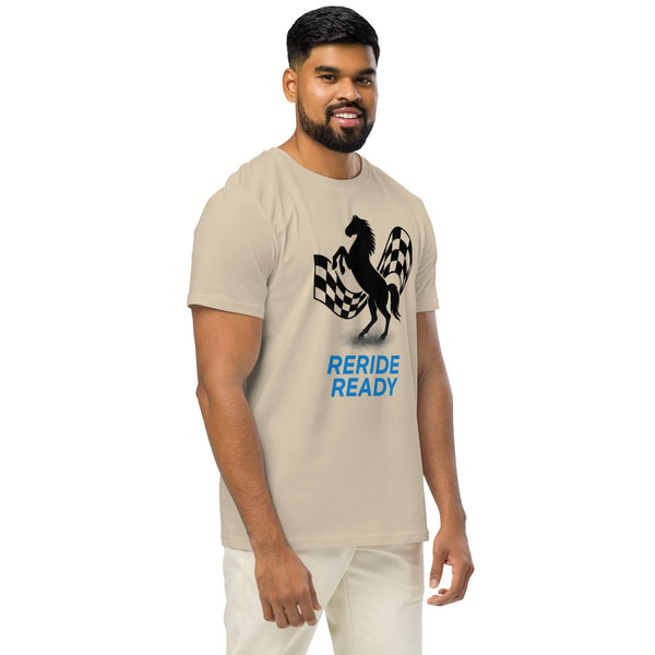 Reride Ready Organic T-Shirt | Western Racing Graphic - Sustainable Organic Design | Detailed Alternative View