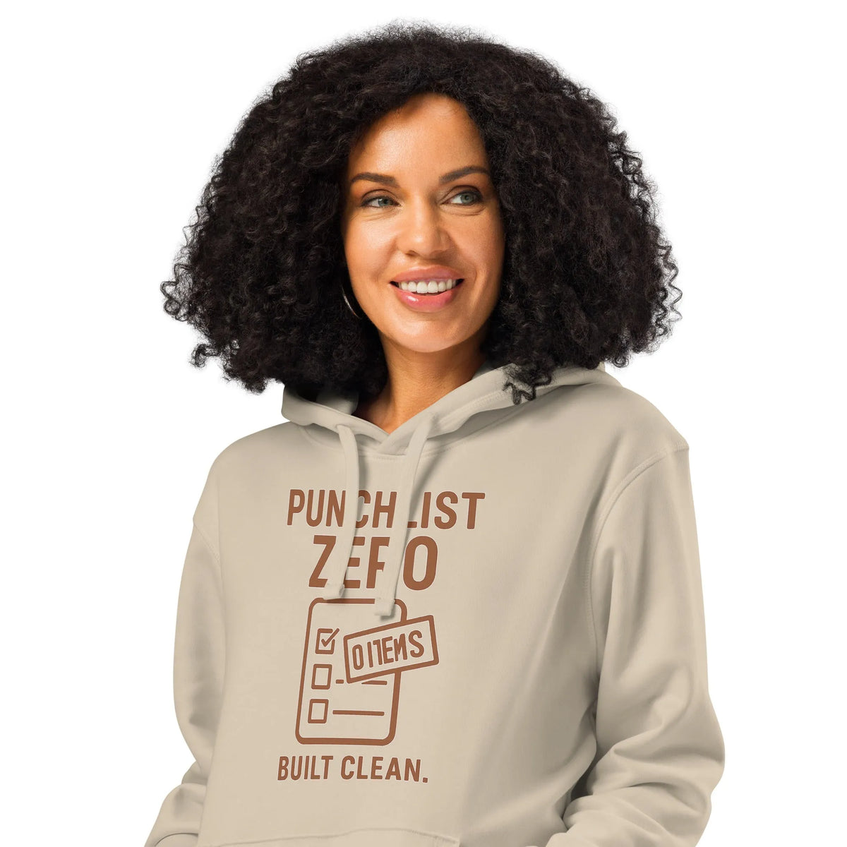 Punchlist Zero Organic Hoodie | GOTS Certified Workwear - Sustainable Organic Design | Primary Mockup Front View