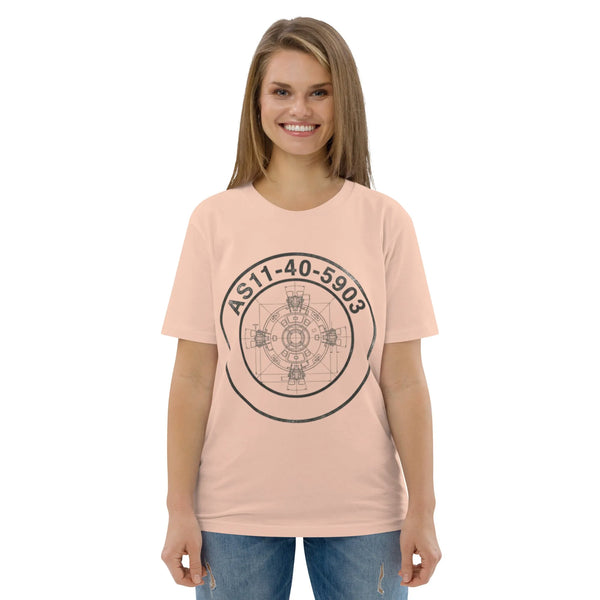 The Apollo 11 Schematic Tee | Organic Cotton | Design Delight Studio - Sustainable Organic Design | Detailed Alternative View