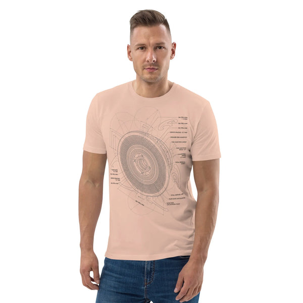 Apollo Schematic Tee | Organic Cotton NASA Shirt by Design Delight Studio - Sustainable Organic Design | Detailed Alternative View