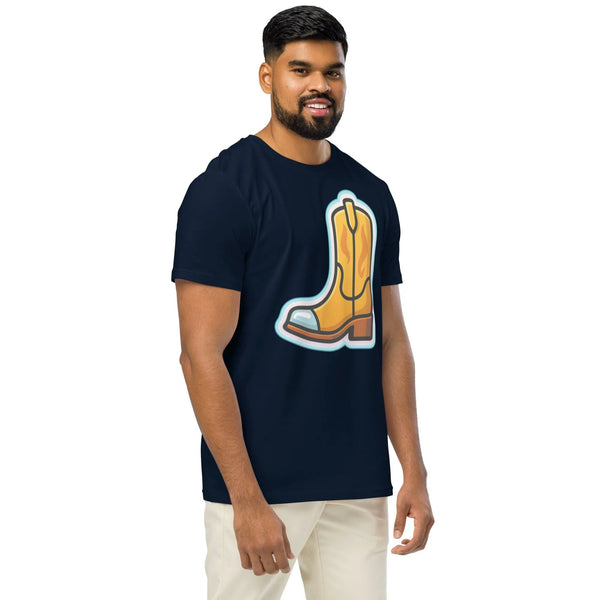 Retro Cowboy Boot Graphic Tee | 100% Organic Cotton - Sustainable Organic Design | Detailed Alternative View