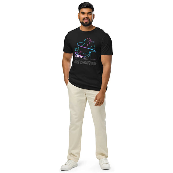 Neon Cowgirl "One Clean Turn" Organic Cotton T-Shirt - Sustainable Organic Design | Detailed Alternative View