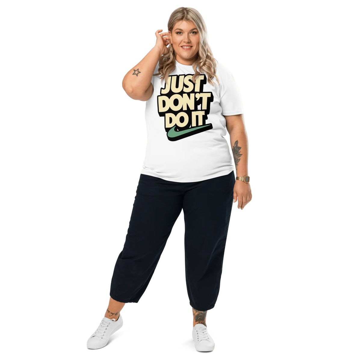 Just Don't Do It Funny Sarcastic Anti - Nike T-Shirt - Design Delight Studio