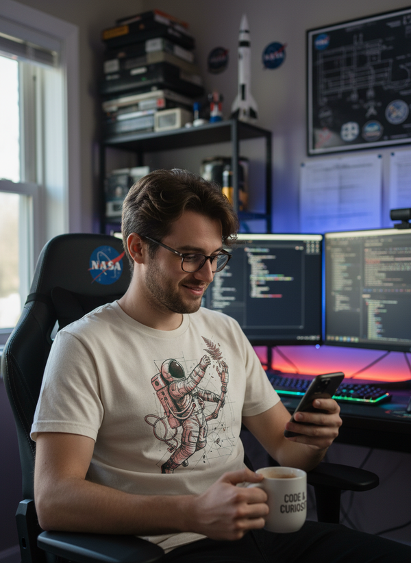 Astronaut Schematic Tee | Sustainably Designed Organic Cotton