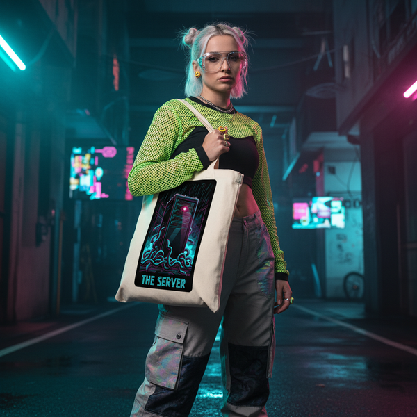 Server Medusa Organic Cotton Tote | Gamer Level-Up Collection