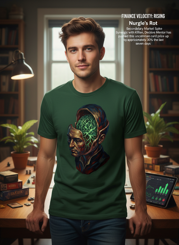Neural Synergy Gamer GOTS-certified organic cotton tee worn by a model, view 2