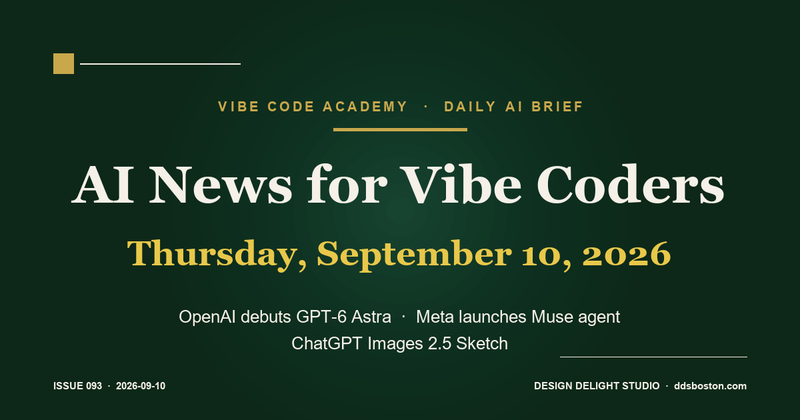 Vibe Code Academy daily AI news cover for September 10, 2026