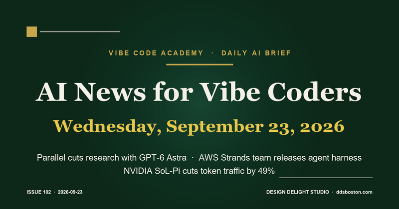 Vibe Code Academy daily AI news cover for September 23, 2026