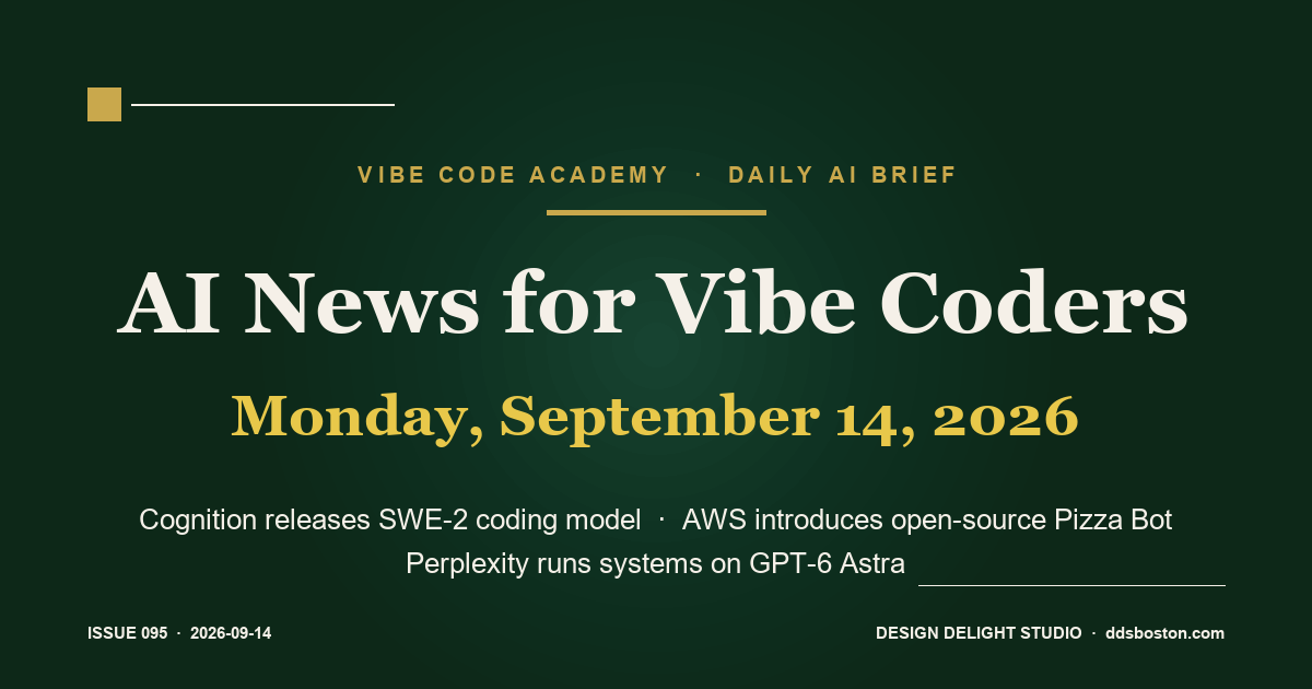 Vibe Code Academy daily AI news cover for September 14, 2026