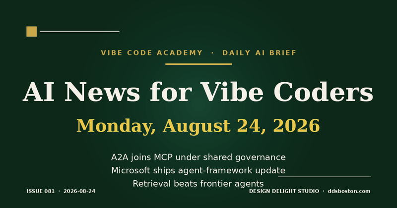 Vibe Code Academy daily AI news cover for August 24, 2026