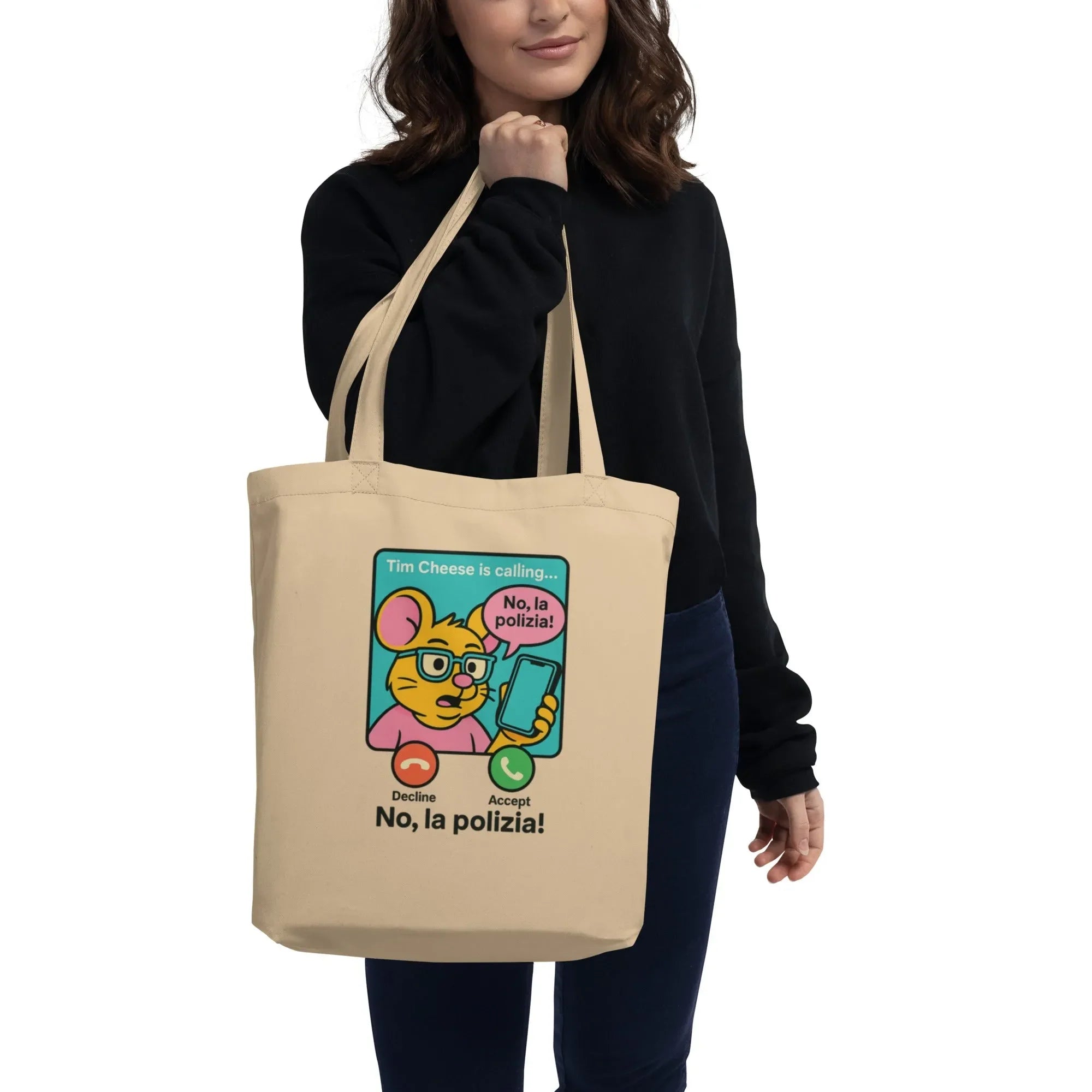 A GOTS certified organic cotton t-shirt hangs, catching soft light. A single loose thread is visible.
