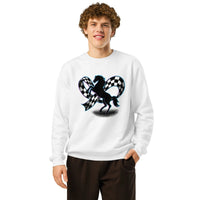 Rearing Horse Organic Sweatshirt | Cowboy Renaissance - Sustainable Organic Design | Detailed Alternative View