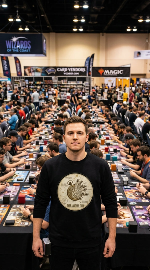 Take Another Turn Organic Cotton Gamer Sweatshirt - Tournament Grinder (CCG) in Tournament Hall - Mana Color Aesthetic