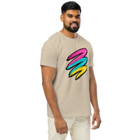 Vibrant Neon Brushstroke Organic Tee | Retro 90s & Y2K Aesthetic - Sustainable Organic Design | Detailed Alternative View