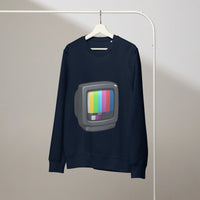 Organic Cotton Vintage TV Sweatshirt – GOTS & Vegan Certified - Sustainable Organic Design | Detailed Alternative View