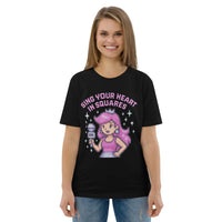 Sing Your Heart In Squares | Organic Pixel Art Tee - Sustainable Organic Design | Primary Mockup Front View