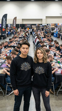 Mystical Lotus Organic Cotton Sweatshirt - Couple / Duo in Tournament Hall - Legendary Pull