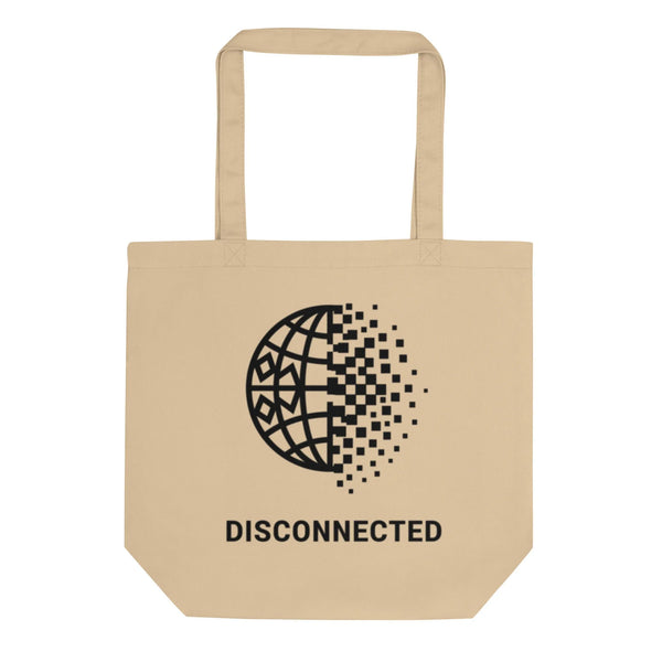 Disconnected Globe Heavyweight Organic Tote | 100% GOTS Cotton - Sustainable Organic Design | Primary Flat-lay Front View