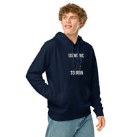 Isometric To Iron Organic Hoodie | Sustainable Tradeswear - Sustainable Organic Design | Primary Mockup Front View
