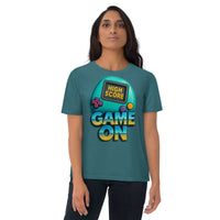 Game On Retro Gamer T-Shirt - Premium Organic Cotton Streetwear - Sustainable Organic Design | Primary Mockup Front View