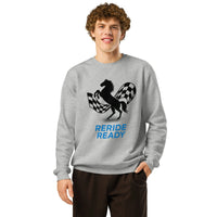 Reride Ready Organic Crewneck - Western Horse Graphic - Sustainable Organic Design | Detailed Alternative View