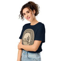 Desert Cameo in Sepia Tones Unisex Organic T-Shirt - Sustainable Organic Design | Detailed Alternative View