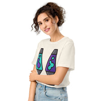 Retro Lava Lamps Organic Cotton T-Shirt | 70s Aesthetic Streetwear - Sustainable Organic Design | Primary Mockup Front View