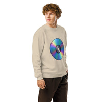 Organic Cotton Holographic CD Sweatshirt – GOTS & Vegan Certified - Sustainable Organic Design | Primary Mockup Front View