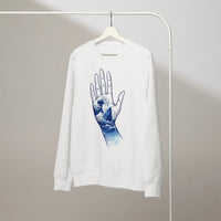 Tidal Palm Oracle Organic Sweatshirt | Sustainable Gamer Streetwear - Sustainable Organic Design | Detailed Alternative View