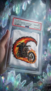 Architected for Impact: The Reaper Moto GOTS-certified organic cotton tee, editorial portrait