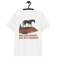 Ride Into Memory - Organic Cotton Western Tee - Sustainable Organic Design | Detailed Alternative View