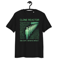 Clone Reactor Tech Mage Tee – Verified Organic Cotton Gamer Streetwear - Sustainable Organic Design | Detailed Alternative View