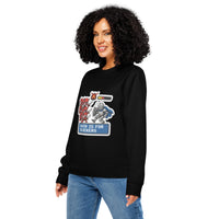 Math Is For Blockers Organic Gamer Sweatshirt | Sustainable RPG Merch - Sustainable Organic Design | Primary Mockup Front View