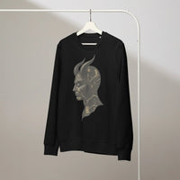 Infernal Mentor – Organic Gamer Streetwear Sweatshirt - Sustainable Organic Design | Detailed Alternative View