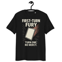 First-Turn Fury Organic Streetwear T-Shirt – Verified Sustainable - Sustainable Organic Design | Detailed Alternative View